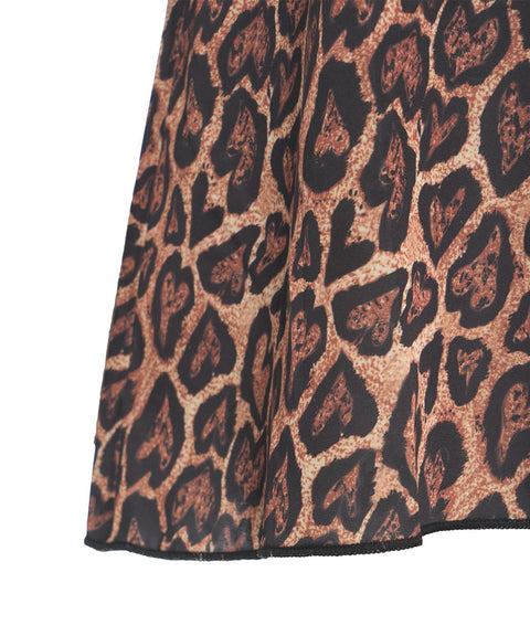 Abito mini con stampa animalier #marrone