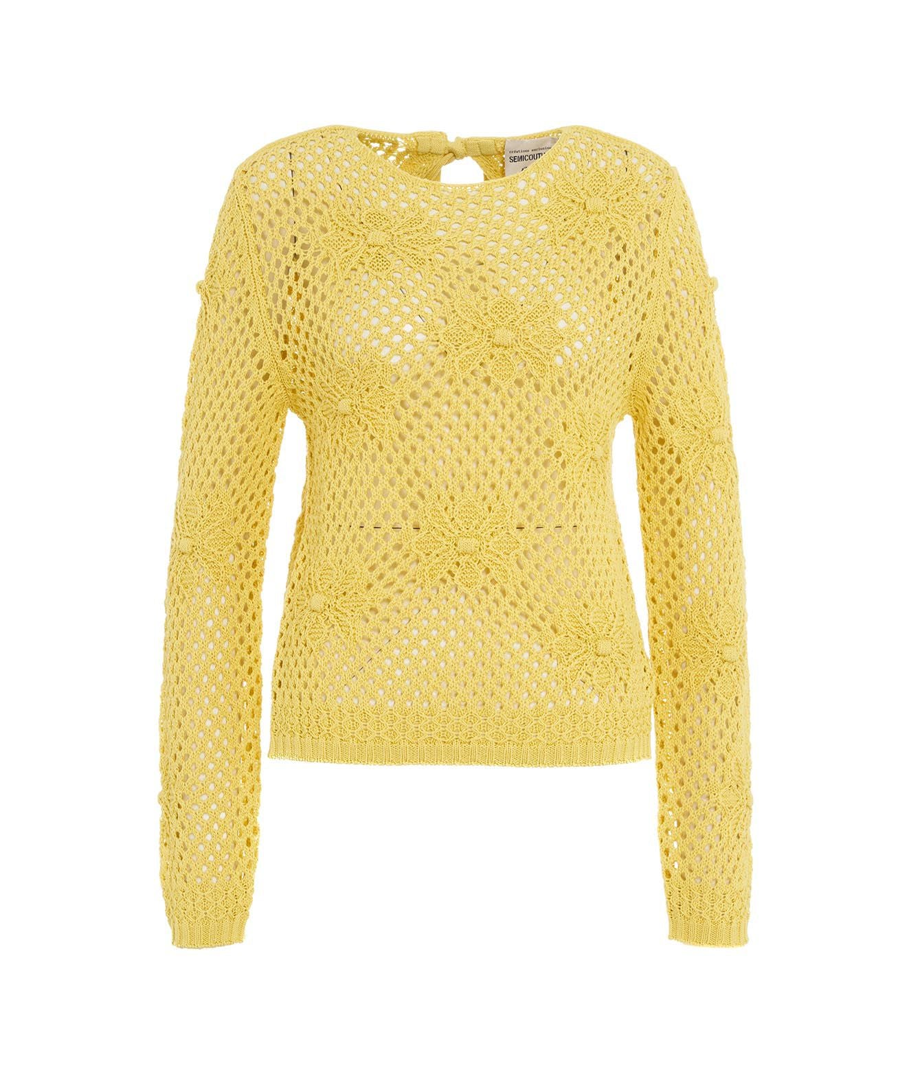 Top SEMICOUTURE Woman color Yellow Cream