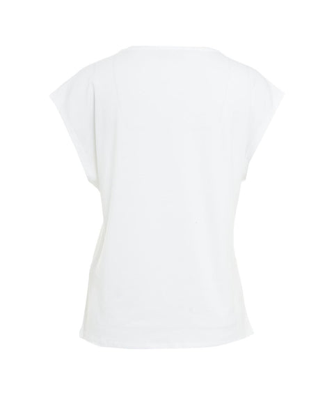Liu Jo T-shirt con logo in strass Bianco Donna